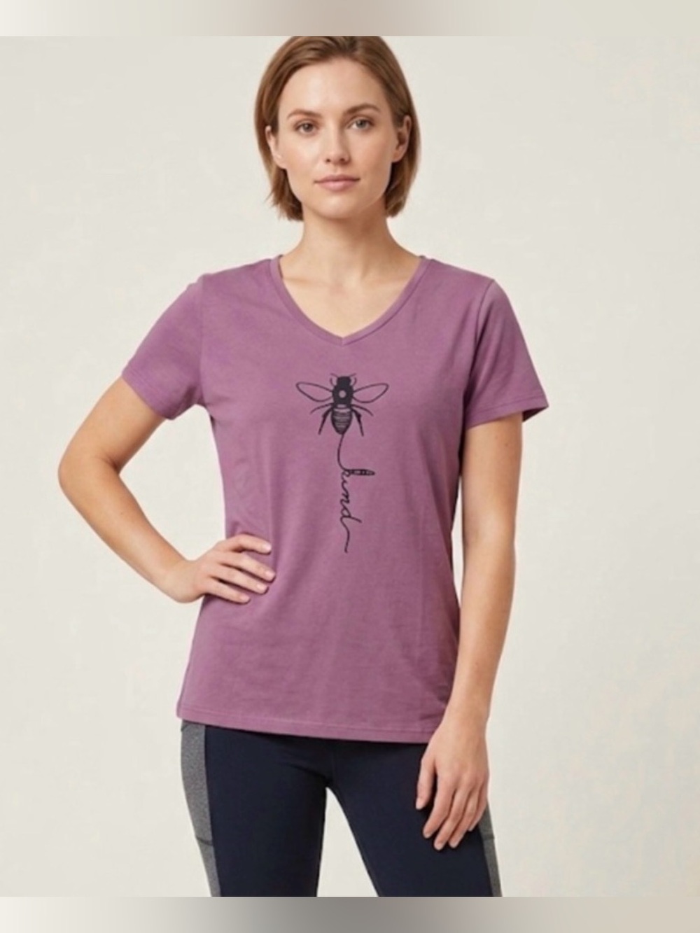Bee Kind Graphic Purple Tee women’s XL NWT